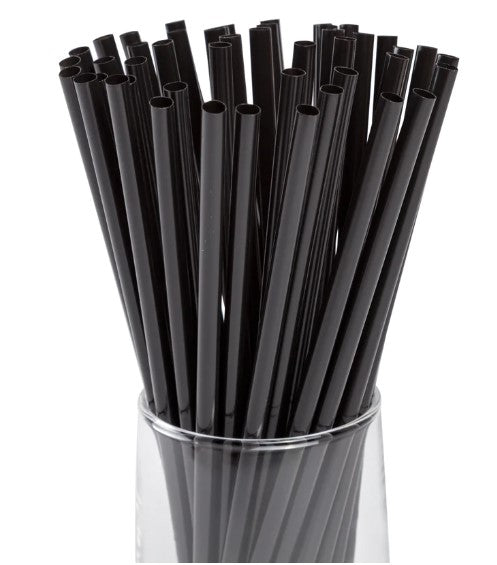 BLACK UNWRAPPED JUMBO 7.75" STRAW 10box/500 - Closeout Korner