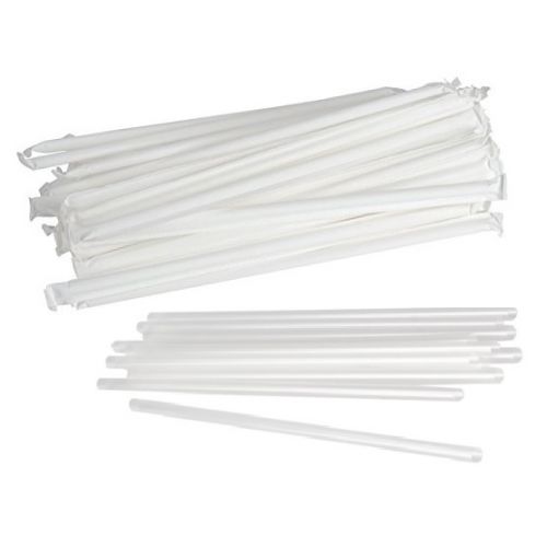 CLEAR WRAP 7.75" JUMBO STRAW 24 BOX/ 500 (12,000) - Closeout Korner