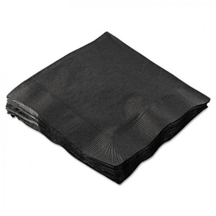 16/200 BLACK 2 PLY COCKTAIL NAPKIN 9x9 - Closeout Korner