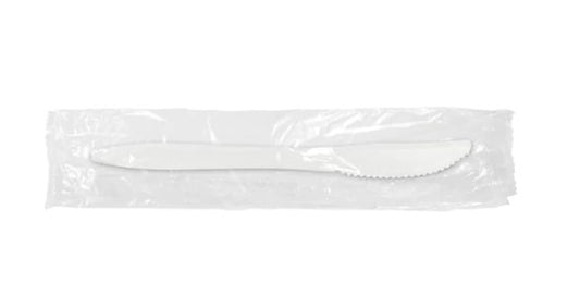 INDIVIDUALLY WRAPPED MEDIUM POLYPRO KNIFE WHITE 1000 - Closeout Korner