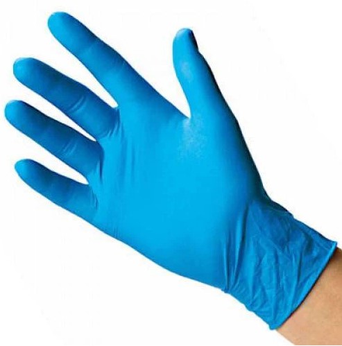 Nitrile LARGE exam glove 10/100 3.8g cobalt chemo rated 4 mil finger full hand texture - Closeout Korner